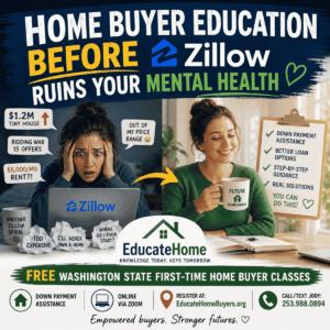 Washington first-time homebuyer learning how student loans affect mortgage qualification